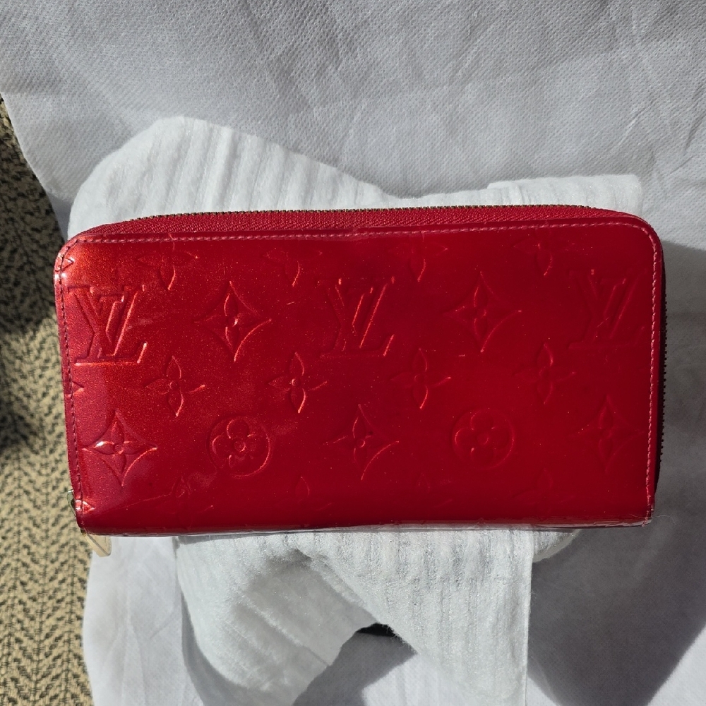 Louis Vuitton Cherry Red Embossed Wallet